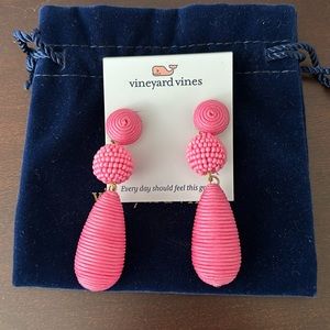 Vineyard Vines Pink Drop Earrings